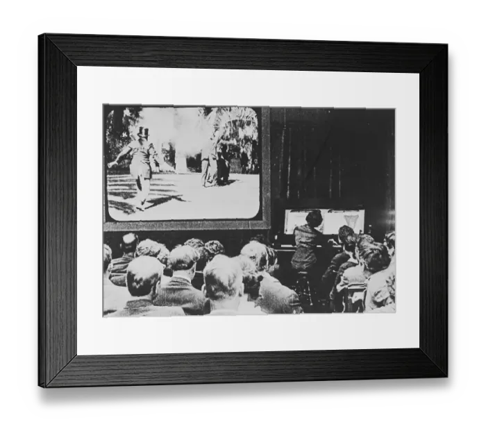 Framed Print : Early Movie House Interior Framed Print : Early Movie House Interior
