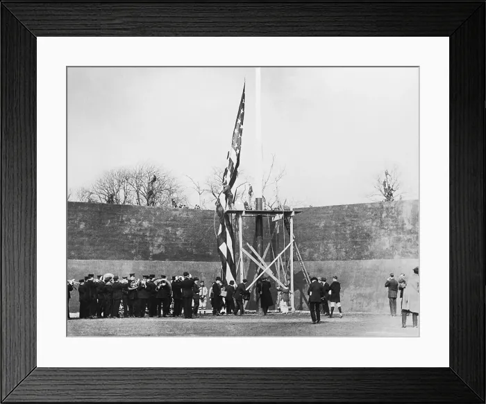 Framed Print : Mary Ebbets Hoists the Flag Framed Print : Mary Ebbets Hoists the Flag