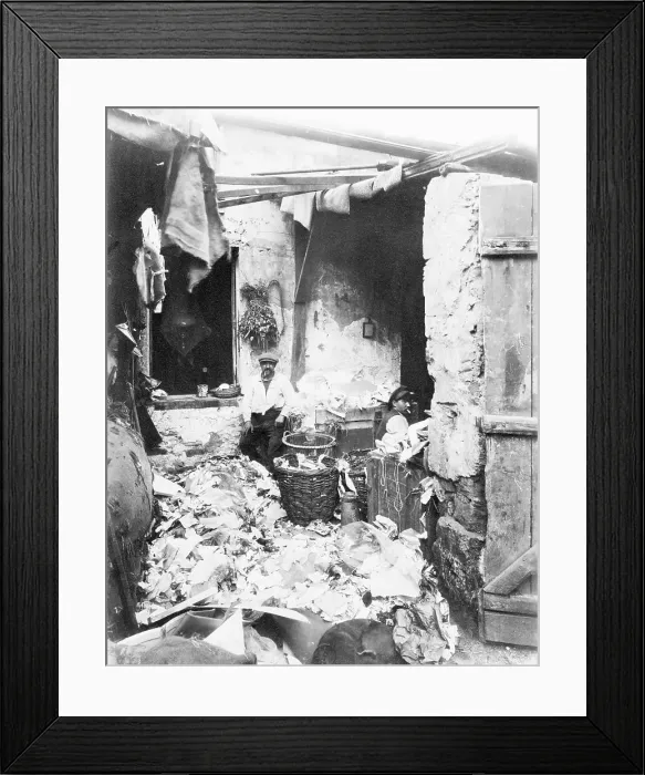 Framed Print : Two Men, Rag Dealers, In Alley W / Wares Framed Print : Two Men, Rag Dealers, In Alley W / Wares