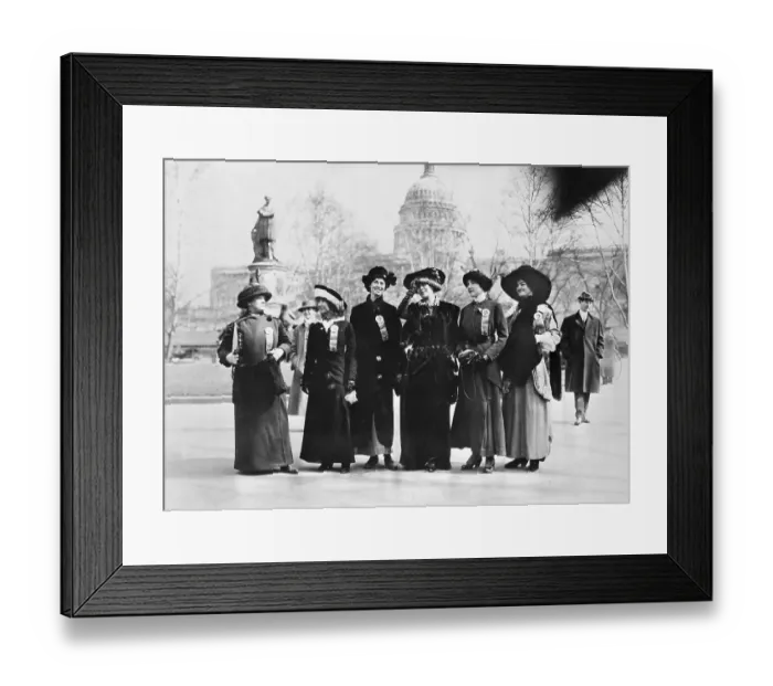 Framed Print : Suffragists Standing at U.S. Capitol Framed Print : Suffragists Standing at U.S. Capitol