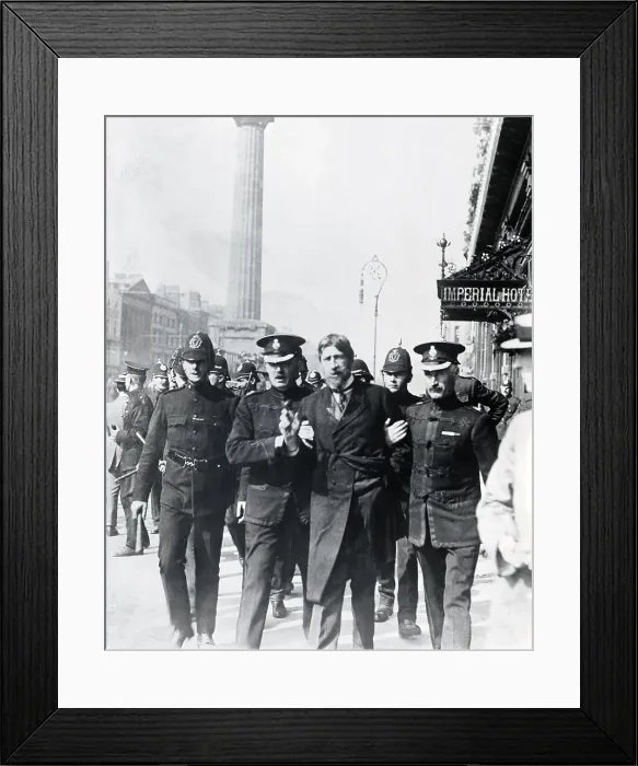Framed Print : Leader of Dublin Strikers James Larkin Being Arrested Framed Print : Leader of Dublin Strikers James Larkin Being Arrested