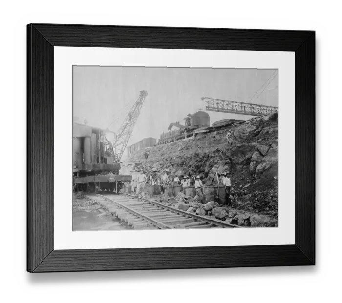 Framed Print : Construction of the Panama Canal Framed Print : Construction of the Panama Canal