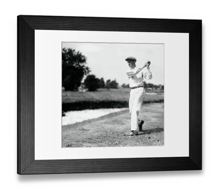 Framed Print : Francis Ouimet Playing Golf