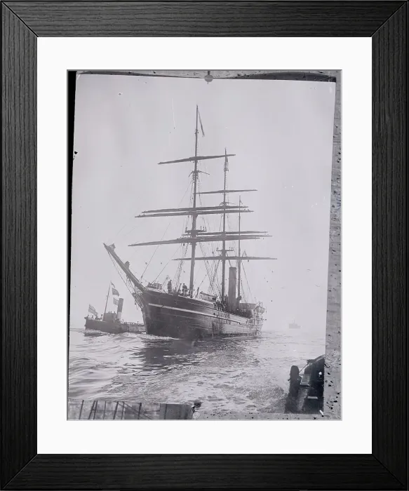 Framed Print : Exploration Ship Near England's Shore Framed Print : Exploration Ship Near England's Shore