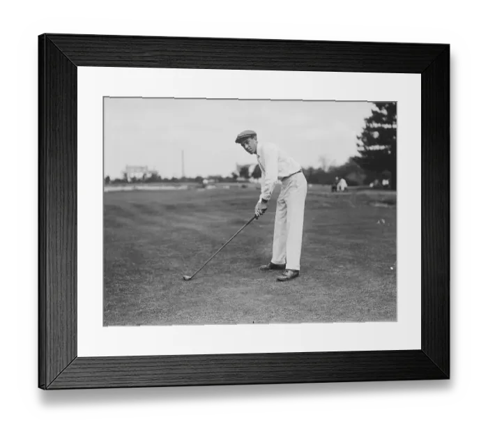 Framed Print : Golfer Francis Ouimet in Golfing Position Framed Print : Golfer Francis Ouimet in Golfing Position