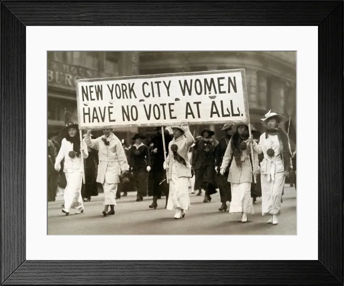 Framed Print : Woman Marching in Parade Framed Print : Woman Marching in Parade