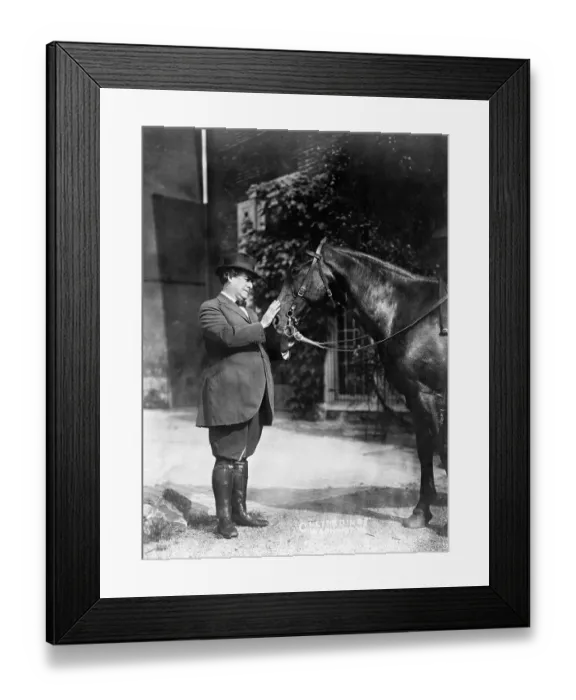 Framed Print : William Jennings Bryan with His Horse Framed Print : William Jennings Bryan with His Horse