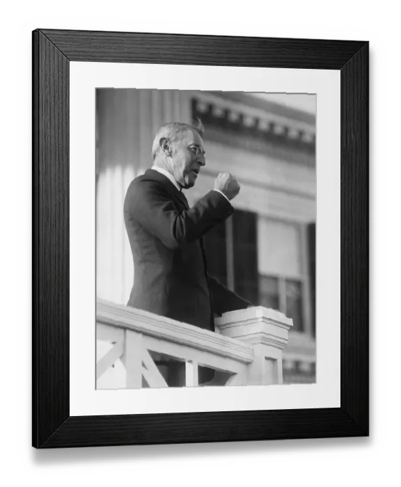 Framed Print : Woodrow Wilson Clenching Fist During Speech Framed Print : Woodrow Wilson Clenching Fist During Speech