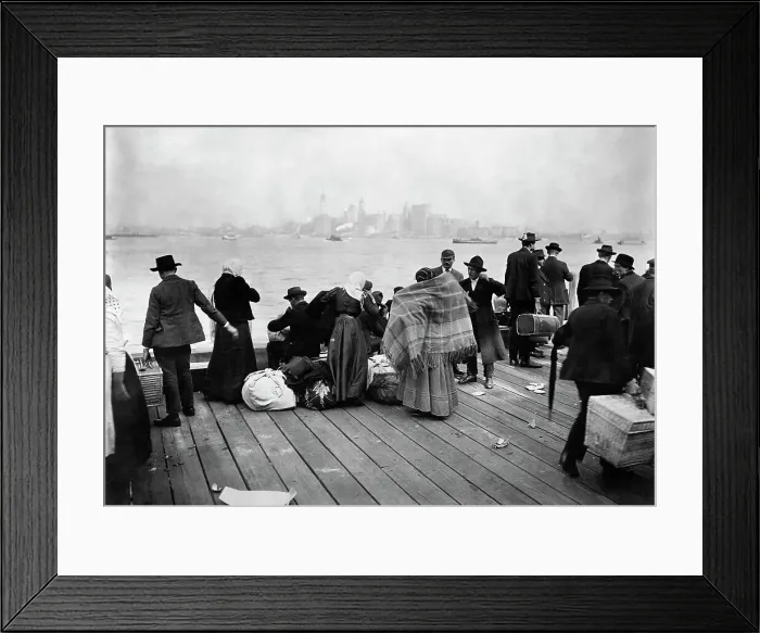 Framed Print : Immigrants Waiting On Ellis Island Framed Print : Immigrants Waiting On Ellis Island