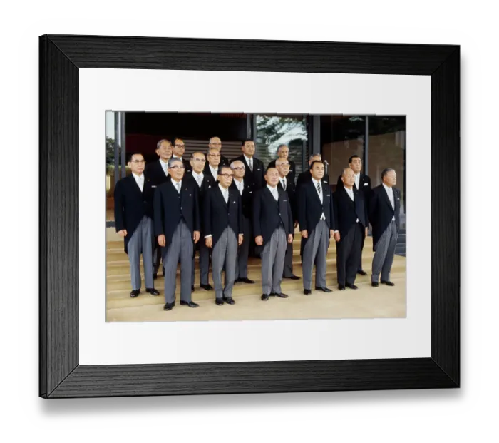 Framed Print : Kakuei Tanaka and His New Cabinet Framed Print : Kakuei Tanaka and His New Cabinet