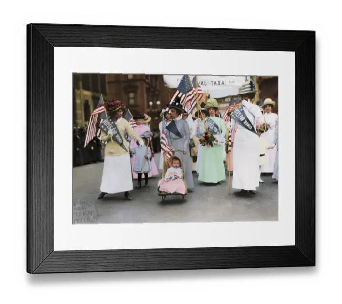 Framed Print : Suffragist Parade in New York Framed Print : Suffragist Parade in New York