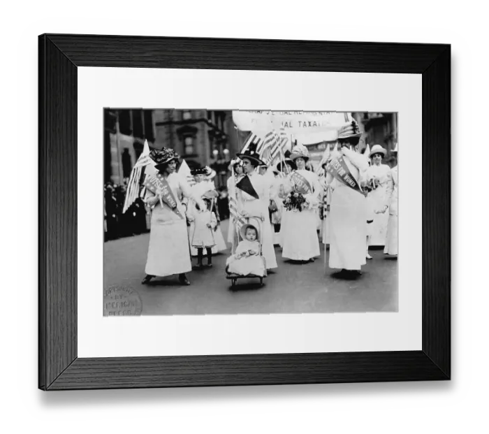 Framed Print : Suffragettes During March for the Vote Framed Print : Suffragettes During March for the Vote