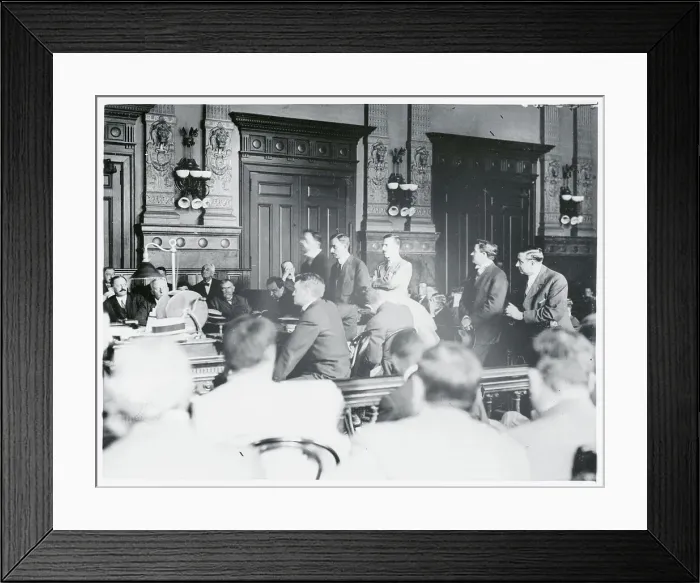 Framed Print : Courtroom Scene ca. 1912 Framed Print : Courtroom Scene ca. 1912