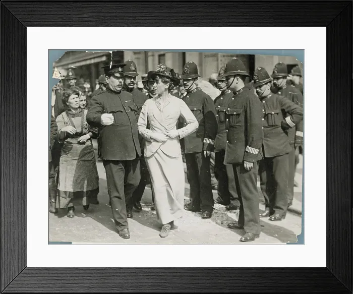 Framed Print : Policeman Arresting Suffragette Framed Print : Policeman Arresting Suffragette