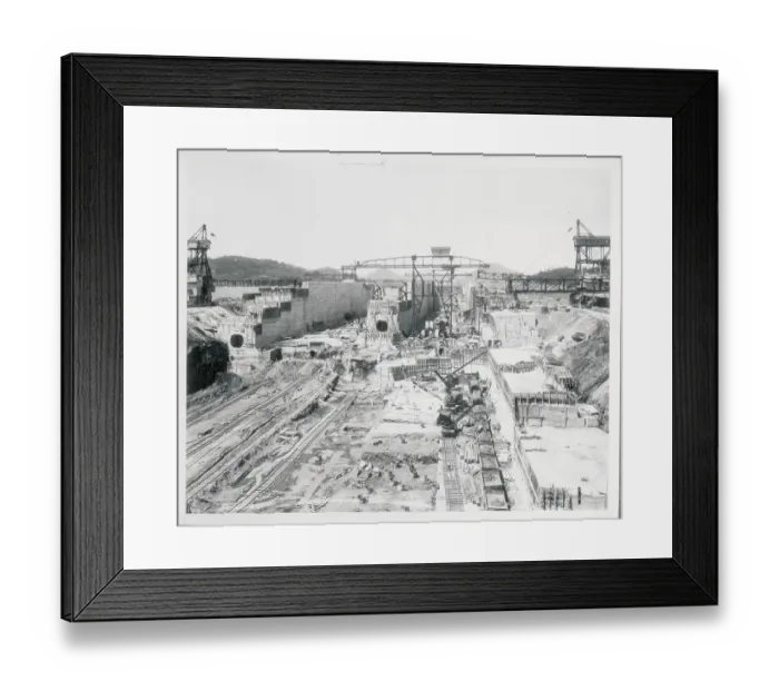Framed Print : Miraflores Locks of Panama Canal Under Construction Framed Print : Miraflores Locks of Panama Canal Under Construction