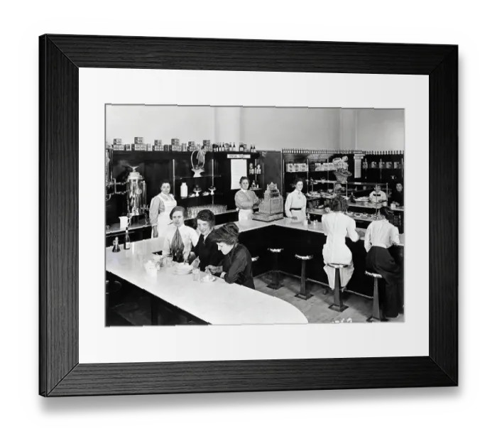 Framed Print : Soda Fountain At Department Store Framed Print : Soda Fountain At Department Store