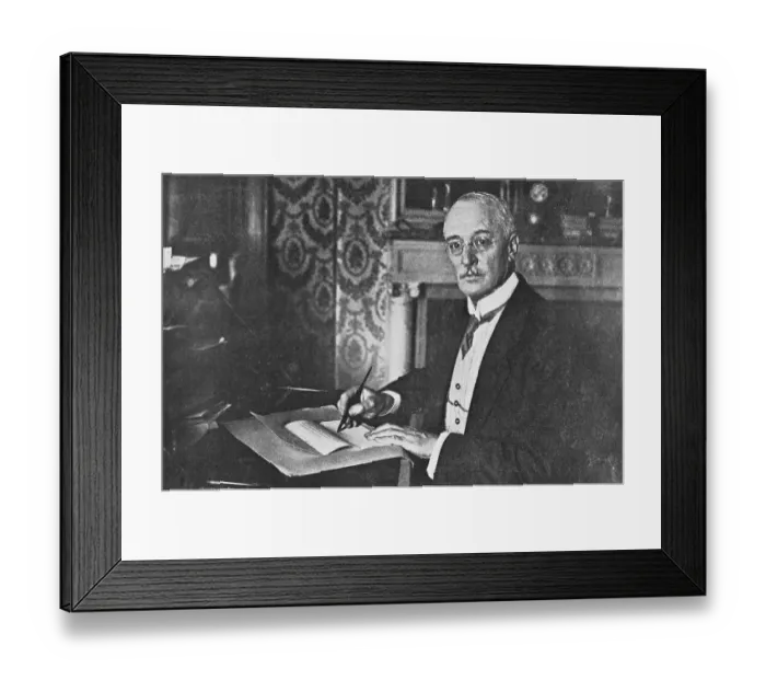 Framed Print : Inventor Rudolf Diesel at Desk Framed Print : Inventor Rudolf Diesel at Desk