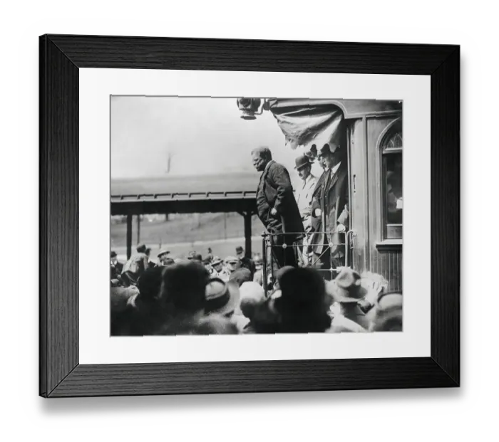 Framed Print : Teddy Roosevelt Campaigning Framed Print : Teddy Roosevelt Campaigning