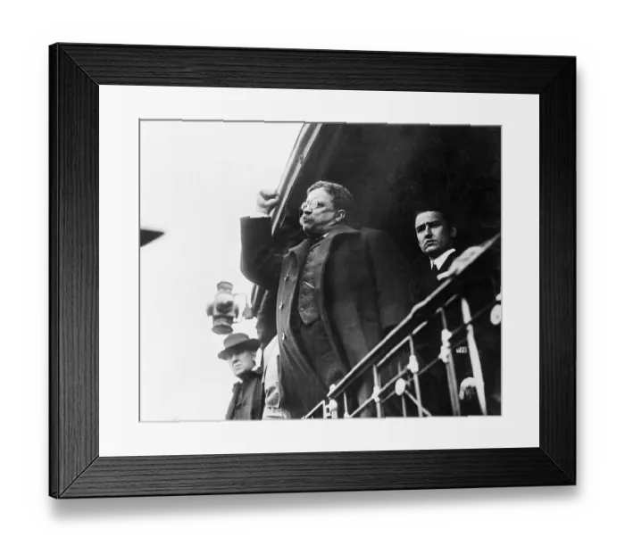 Framed Print : Theodore Roosevelt Giving Campaign Speech Framed Print : Theodore Roosevelt Giving Campaign Speech