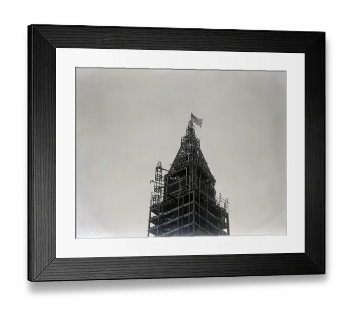 Framed Print : Flag On Top Of Woolworth Bldg. Iron Fram Framed Print : Flag On Top Of Woolworth Bldg. Iron Fram