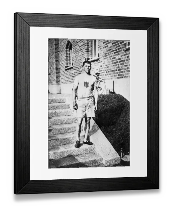 Framed Print : American Olympian Jim Thorpe in Stockholm