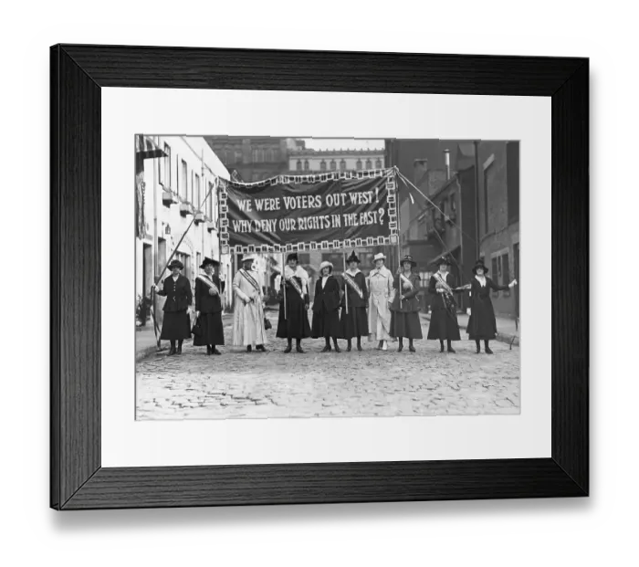 Framed Print : Suffragette Protest in Greenwich Village Framed Print : Suffragette Protest in Greenwich Village