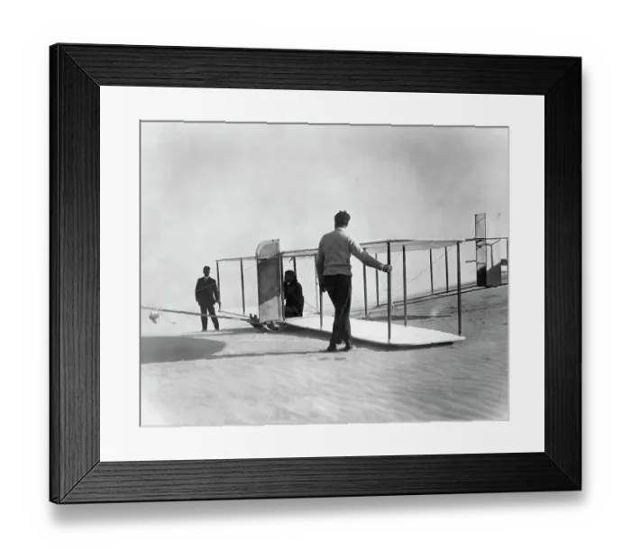 Framed Print : Orville Wright Preparing for Takeoff Framed Print : Orville Wright Preparing for Takeoff