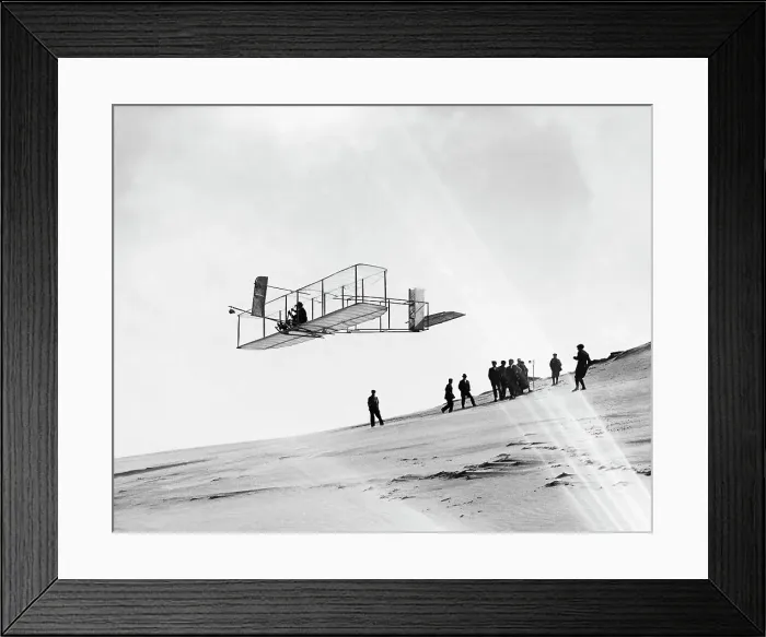 Framed Print : Wright Brothers Flying Glider Framed Print : Wright Brothers Flying Glider
