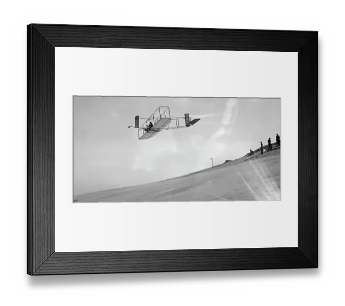 Framed Print : Orville Wright Gliding