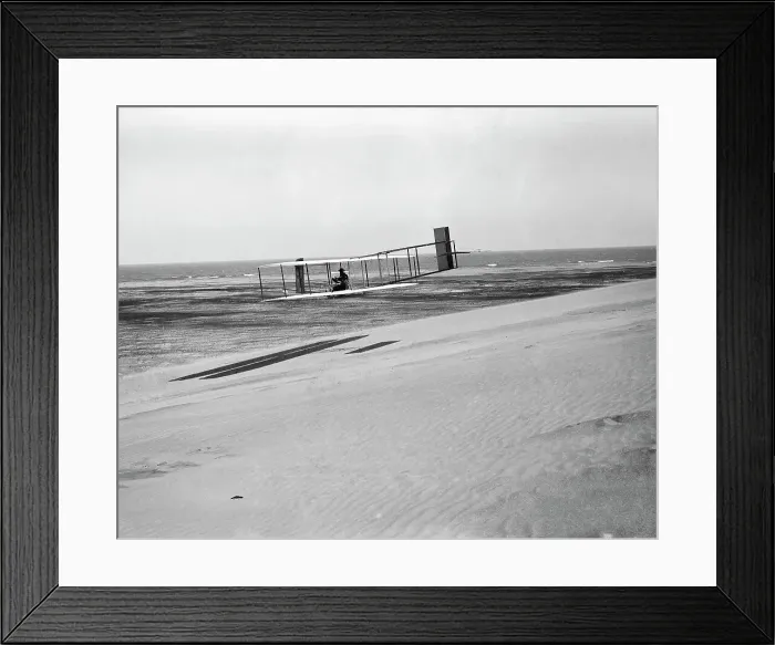 Framed Print : Orville Wright Gliding Framed Print : Orville Wright Gliding