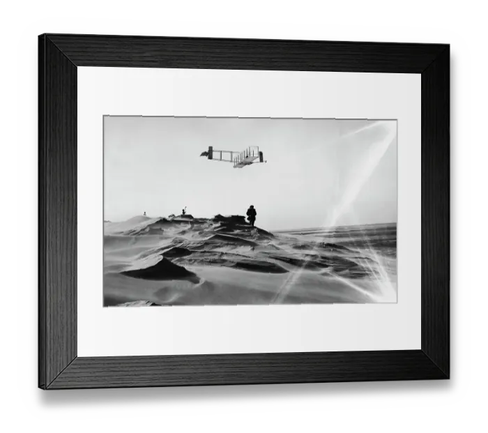 Framed Print : Orville Wright Gliding Framed Print : Orville Wright Gliding