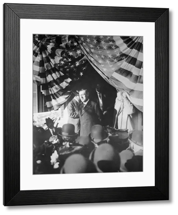 Framed Print : Woodrow Wilson Giving Speech Framed Print : Woodrow Wilson Giving Speech