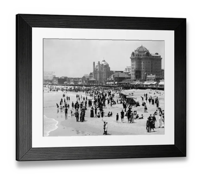 Framed Print : Atlantic City Beach and Boardwalk Framed Print : Atlantic City Beach and Boardwalk
