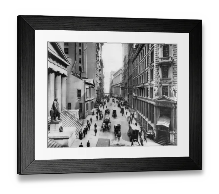 Framed Print : Wall Street East From Nassau Street Framed Print : Wall Street East From Nassau Street