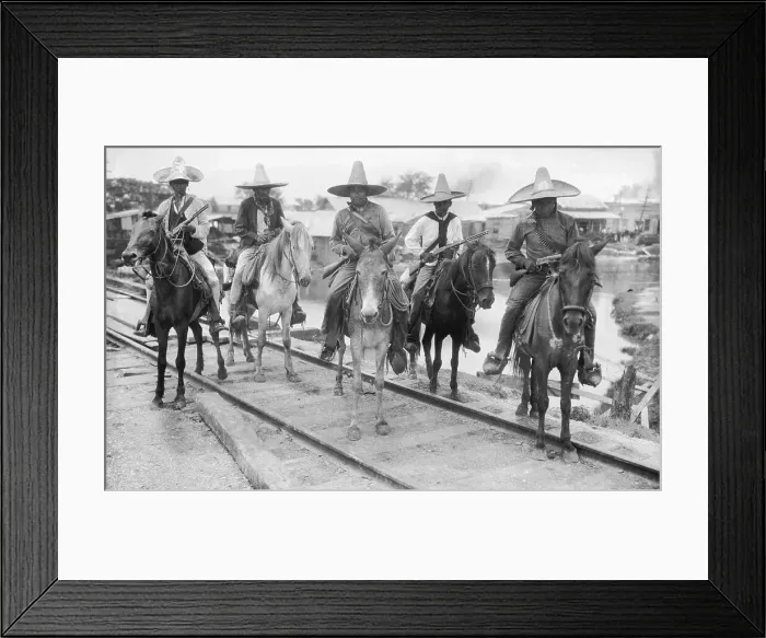 Framed Print : Mexican Revolutionaries at Tampico, Mexico Framed Print : Mexican Revolutionaries at Tampico, Mexico