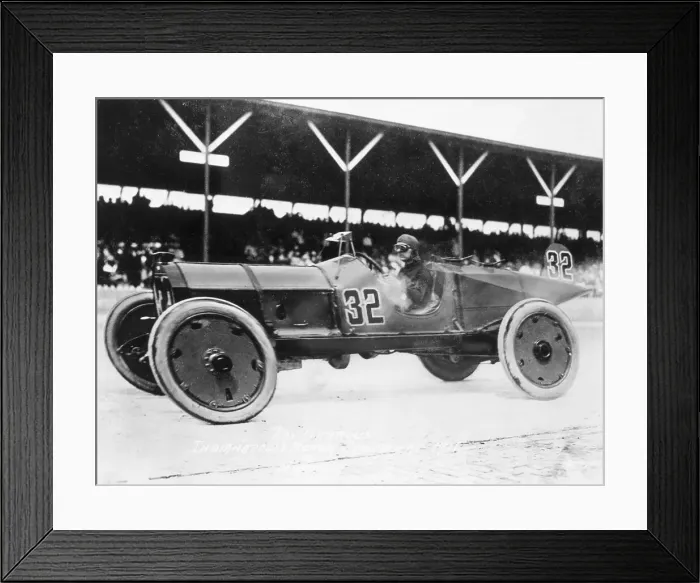 Framed Print : Racer Winning First Indy Speedway Race