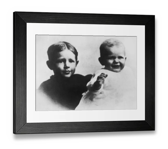 Framed Print : Ronald Reagan At Ages One And Twelve Framed Print : Ronald Reagan At Ages One And Twelve