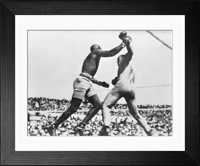 Framed Print : Johnson and Jeffries Fight at Reno