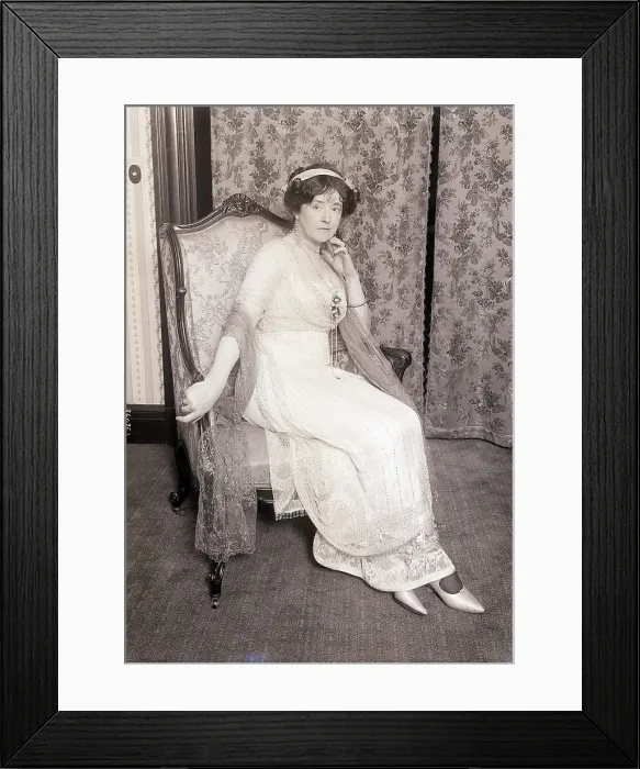 Framed Print : Lady Duff Gordon Shown Seated with Gown Framed Print : Lady Duff Gordon Shown Seated with Gown