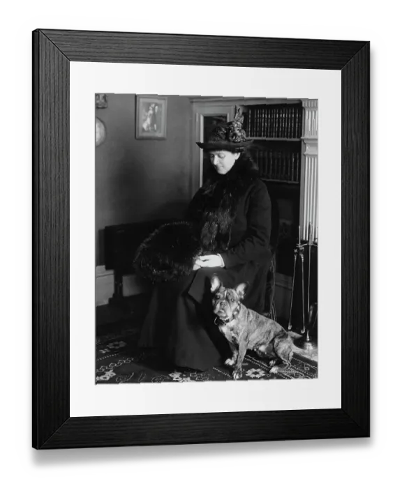 Framed Print : Woman With Dog Framed Print : Woman With Dog