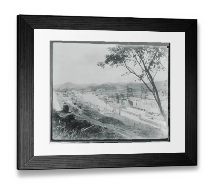 Framed Print : View of the Panama Canal Under Construction Framed Print : View of the Panama Canal Under Construction