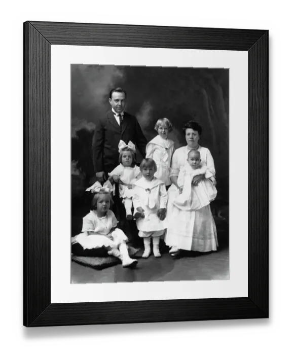 Framed Print : Family Portrait From The Pre-Wwi Era Framed Print : Family Portrait From The Pre-Wwi Era