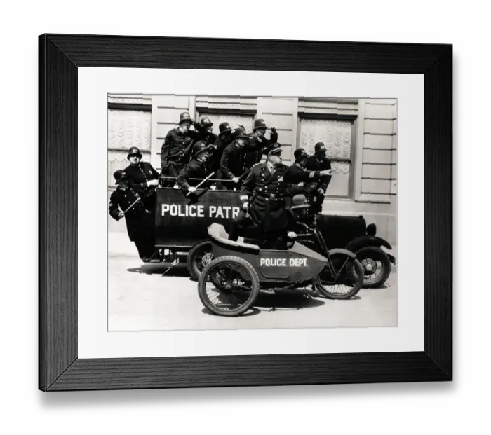 Framed Print : Keystone Kops on Patrol Framed Print : Keystone Kops on Patrol