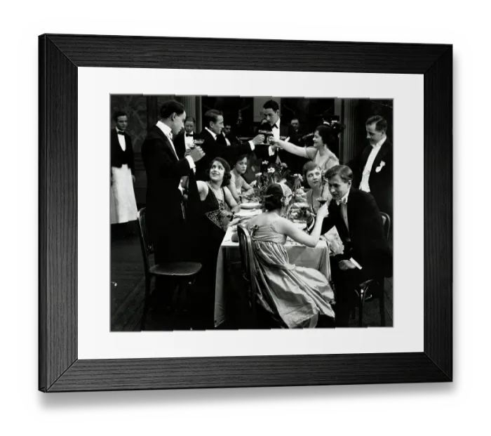 Framed Print : Banquet Still, Men And Women Toasting Framed Print : Banquet Still, Men And Women Toasting