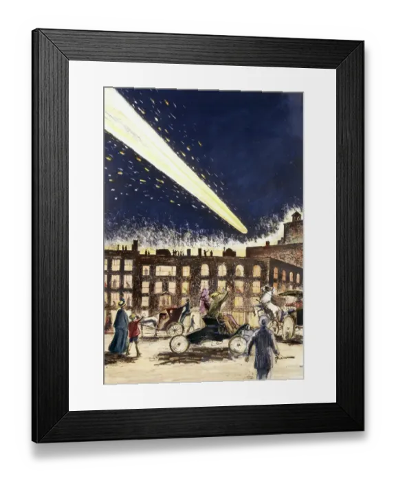 Framed Print : Drawing of Haley's Comet Framed Print : Drawing of Haley's Comet