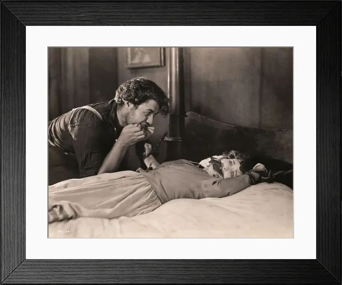 Framed Print : Actress Pearl White as Restrained Female Hovered over by Crazed Man Framed Print : Actress Pearl White as Restrained Female Hovered over by Crazed Man