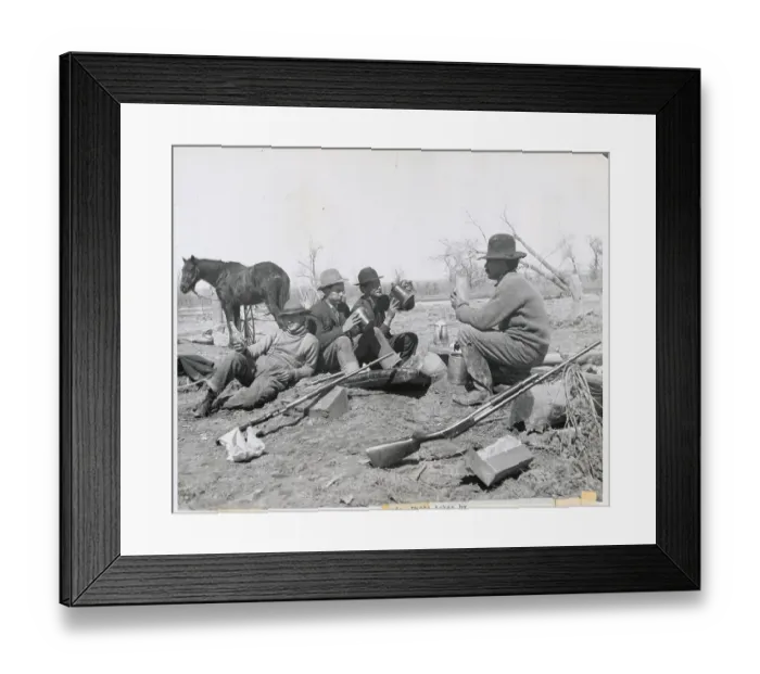 Framed Print : Men Camping Framed Print : Men Camping