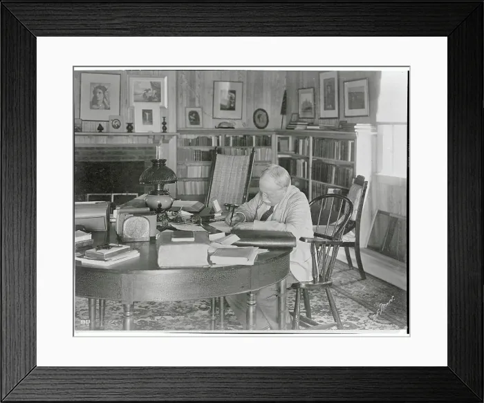 Framed Print : Author William Dean Howells in His Office Framed Print : Author William Dean Howells in His Office