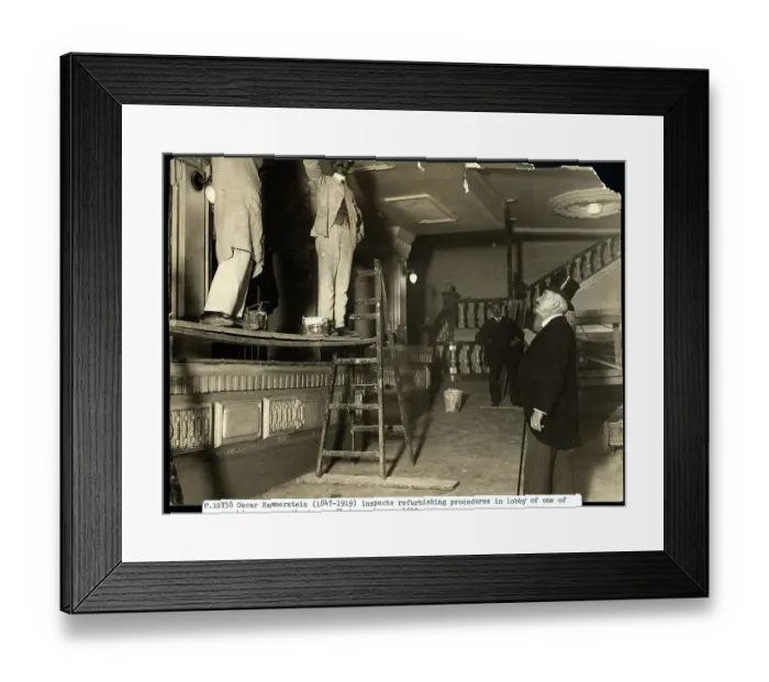 Framed Print : Hammerstein Inspects Theater Remodeling Framed Print : Hammerstein Inspects Theater Remodeling
