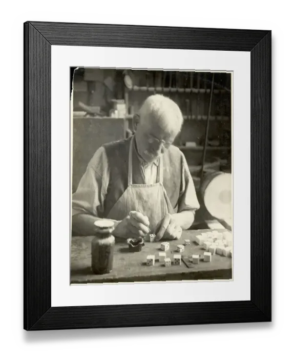 Framed Print : Man Painting Die